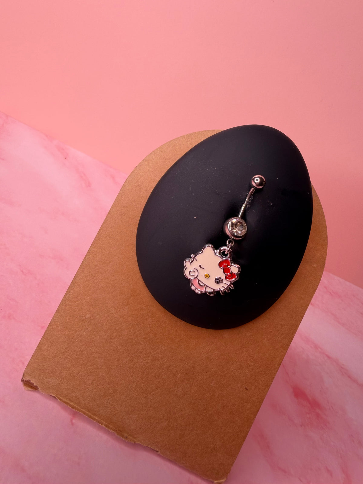 Peace Kitty Belly Ring