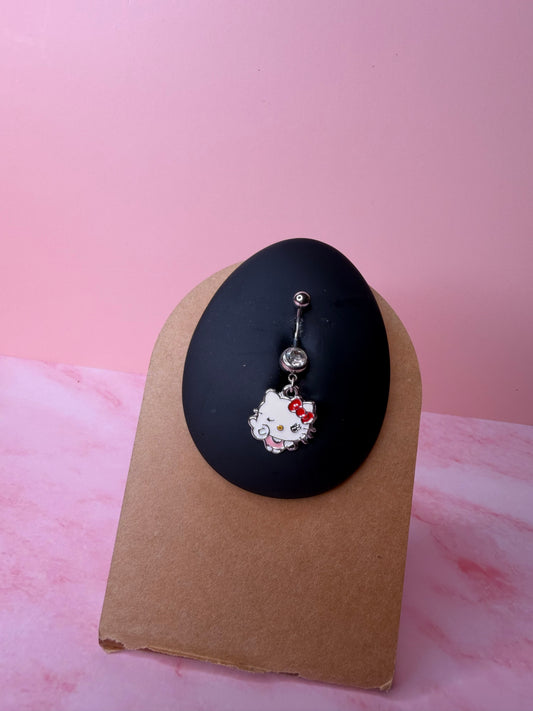 Peace Kitty Belly Ring