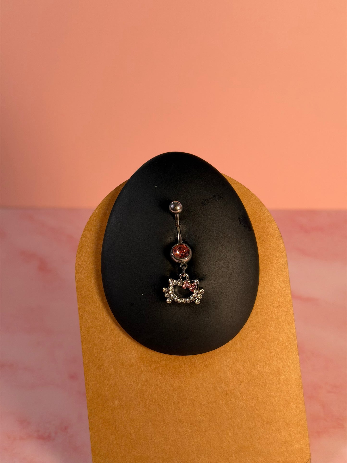 Faceless Kitty Belly Ring