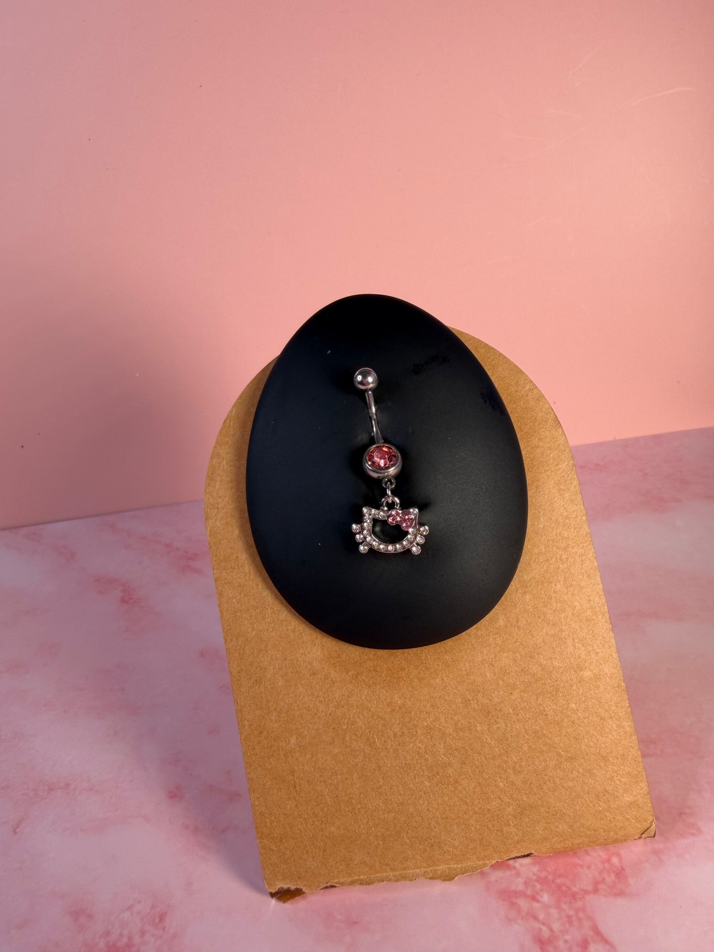 Faceless Kitty Belly Ring