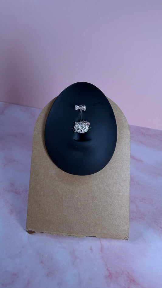 Kitty w/ Bowtie Belly Ring