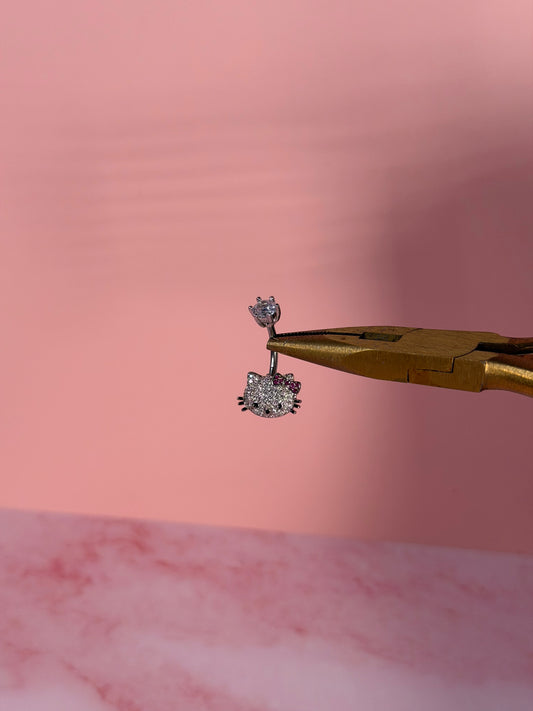 Crowned Kitty Belly Ring